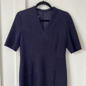 Basler Blue White Pinstripe Dress Size 36